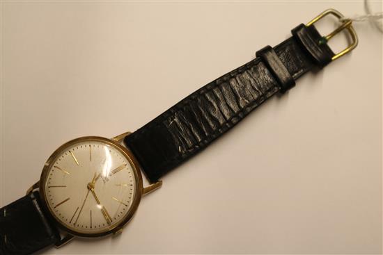 A gentlemans yellow metal Tudor Royal manual wind wrist watch.